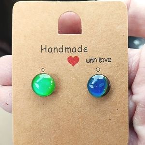 Trendy Mood Earrings, 925 Sterling Silver posts, Temp Sensitive, Boho Jewelry